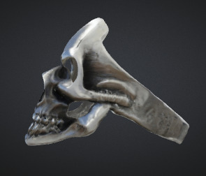 Skull Ring  3D print model_2