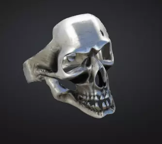 Skull Ring  3D print model_0