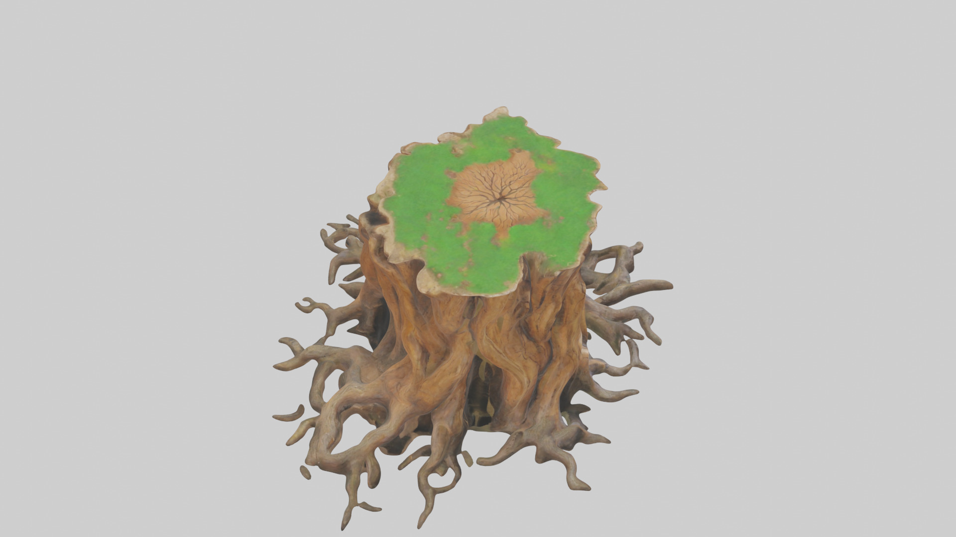 Rooted Tree Trunk Sculpture model 3D model_18