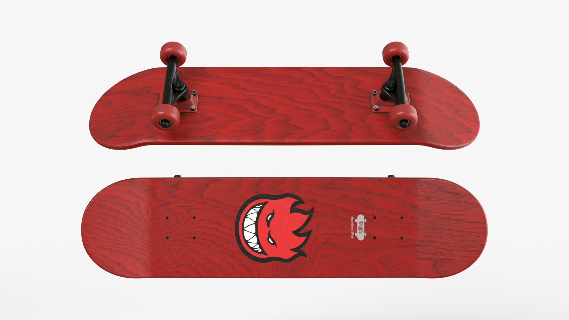 Four Realistic Skateboards 3D model_3