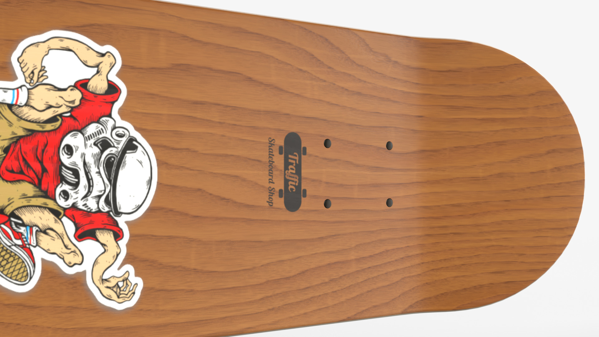 Four Realistic Skateboards 3D model_9