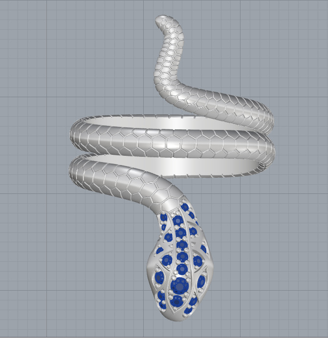 Snake Ring 17 18 and 19 3D print model_5