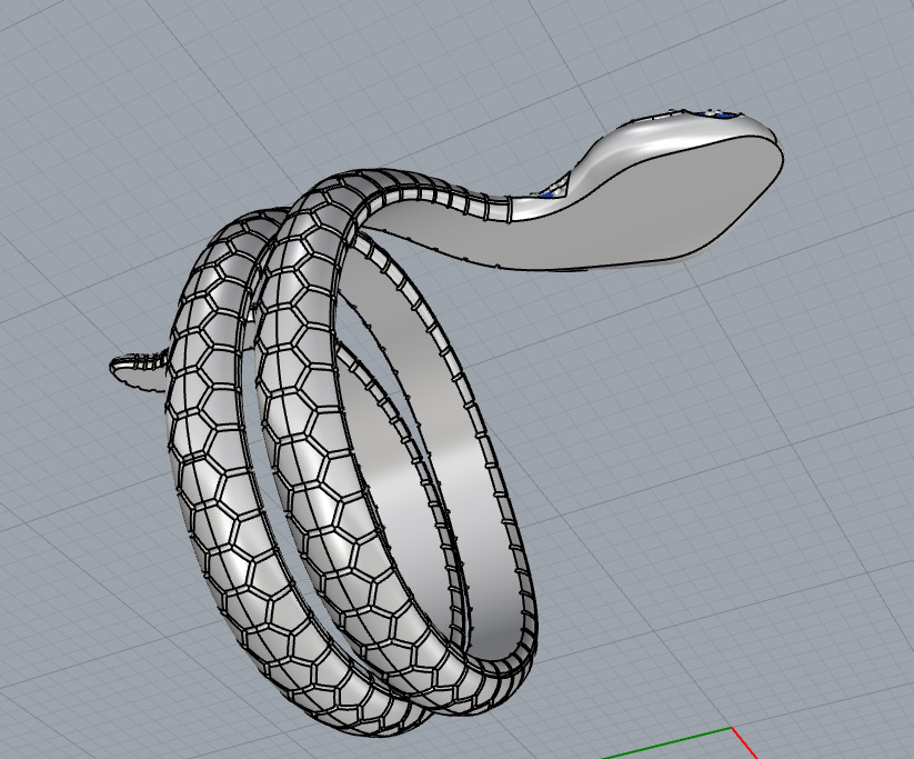 Snake Ring 17 18 and 19 3D print model_6