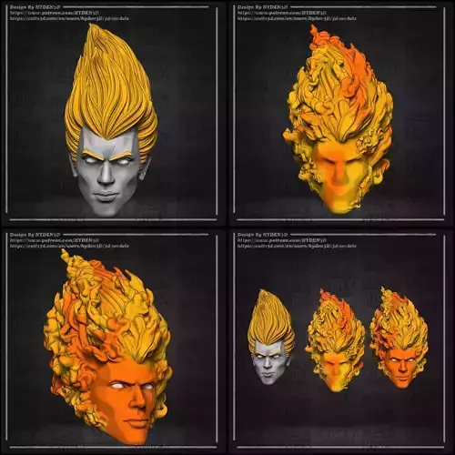 johny storm human torch 3D print model