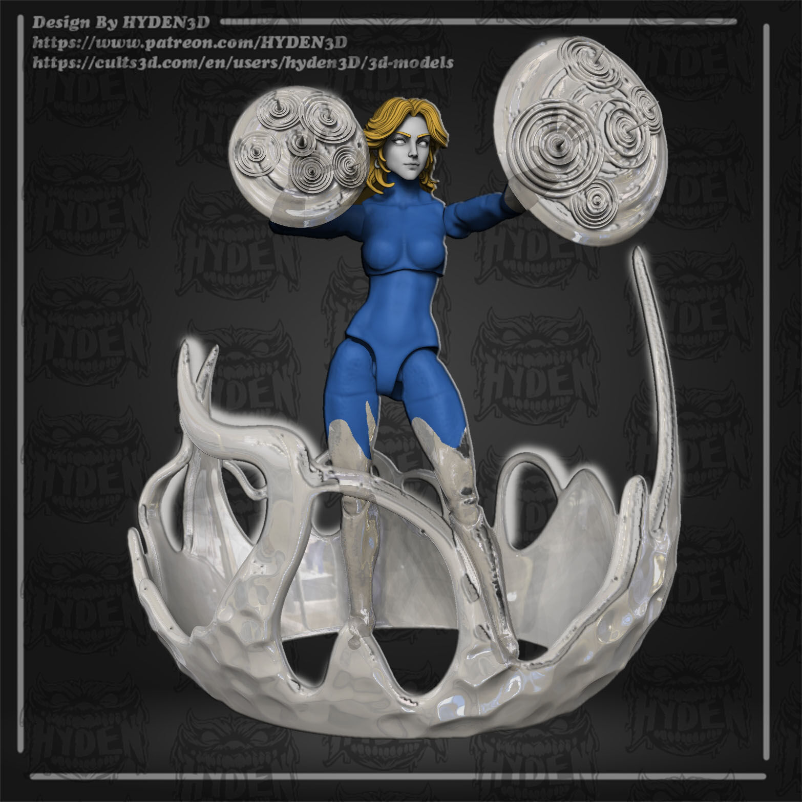 susan storm invisible woman 3D print model_1