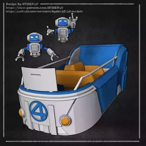 Fantastic 4 vehicle and herbie 3D print model
