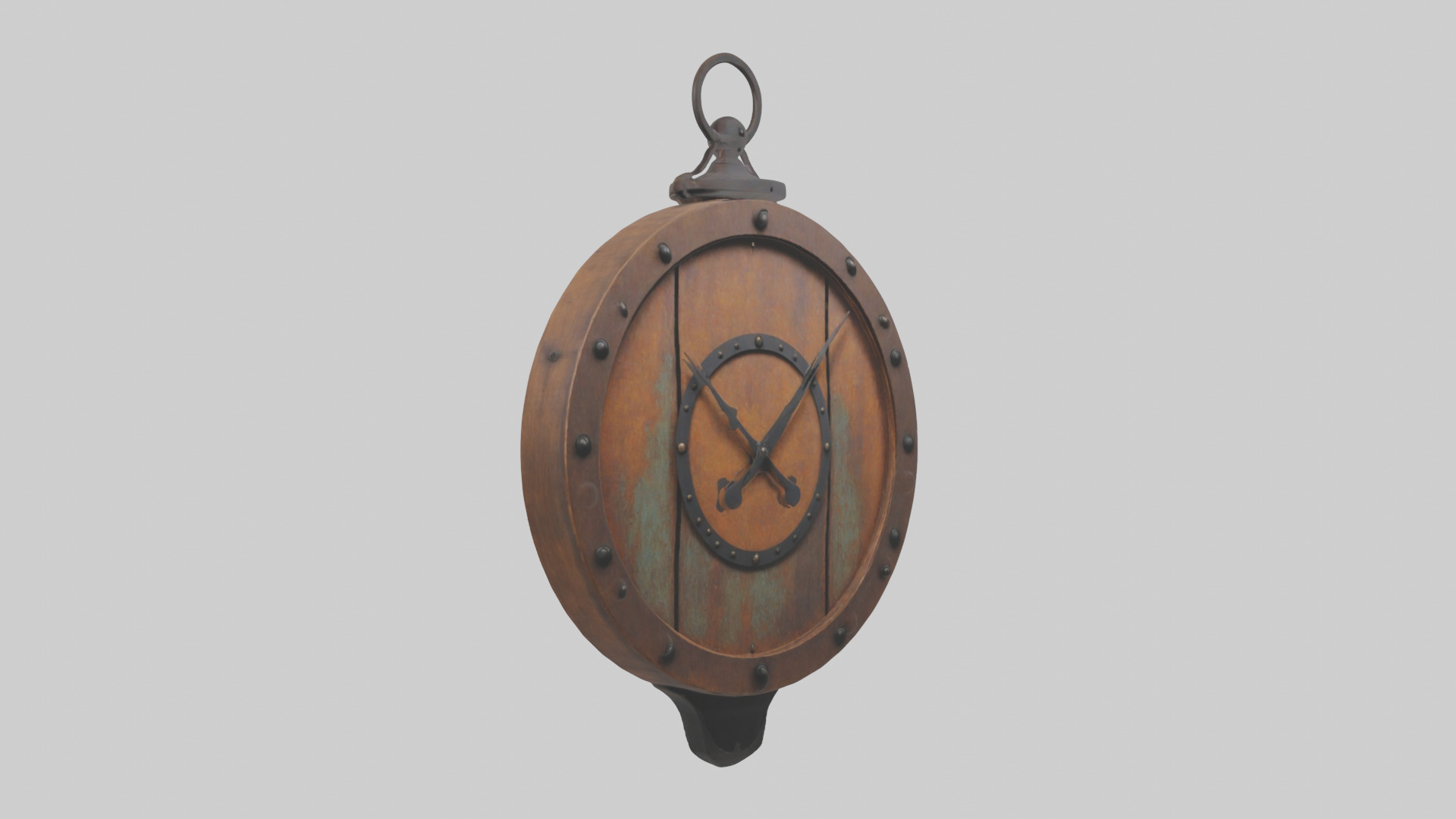 Rustic clock model 3D model_7