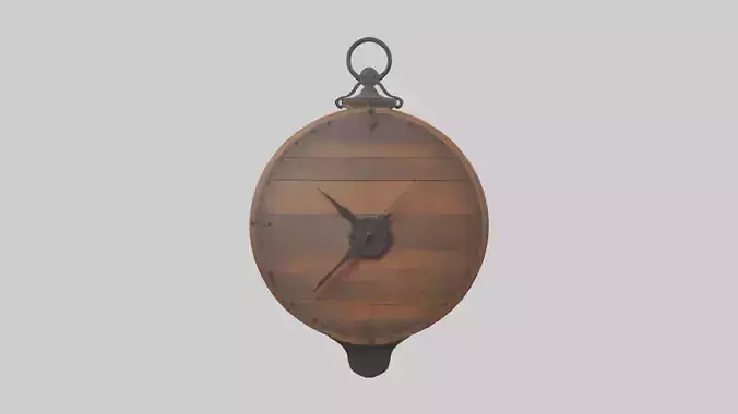 Rustic clock model 3D model