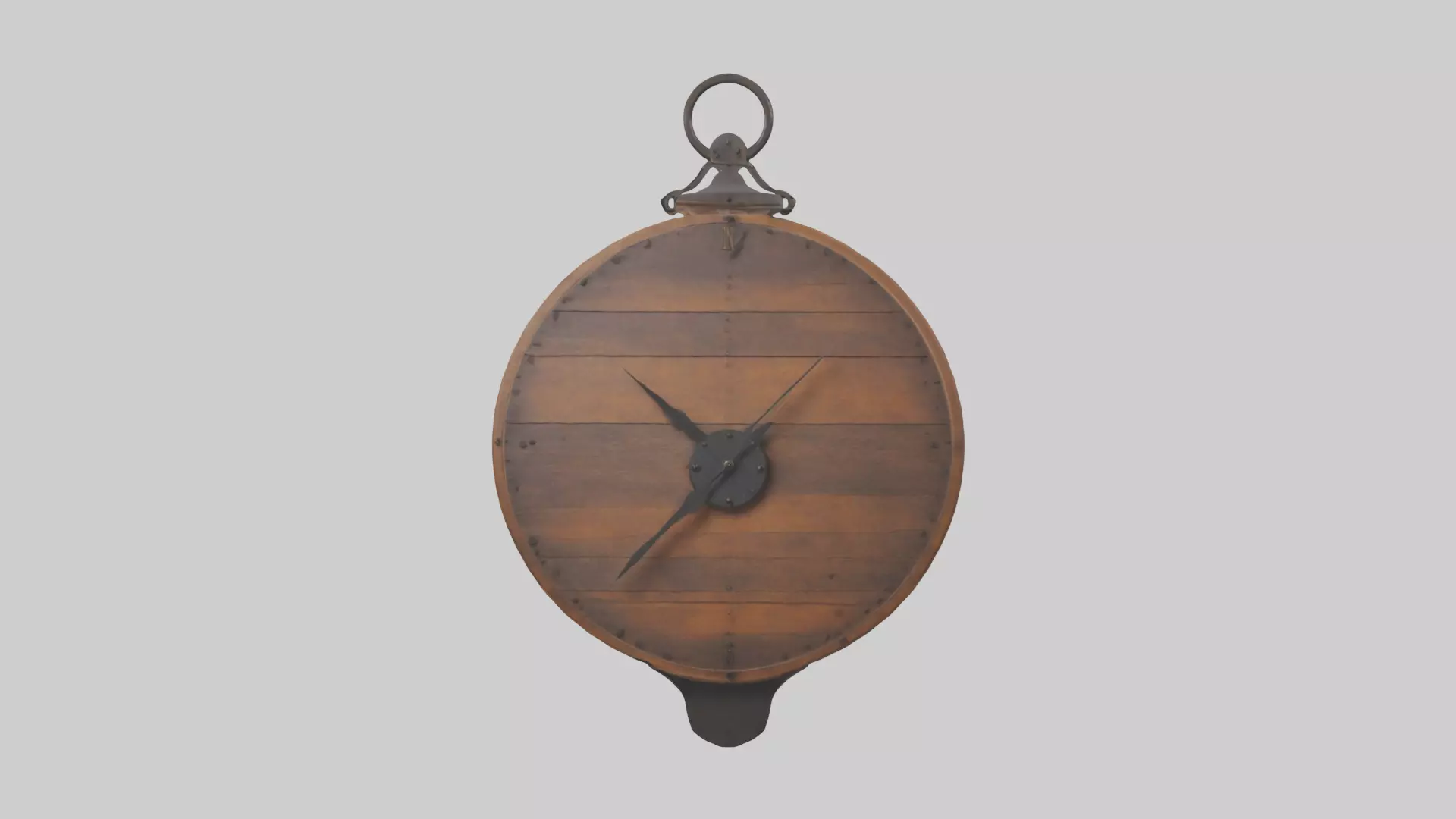 Rustic clock model 3D model_0