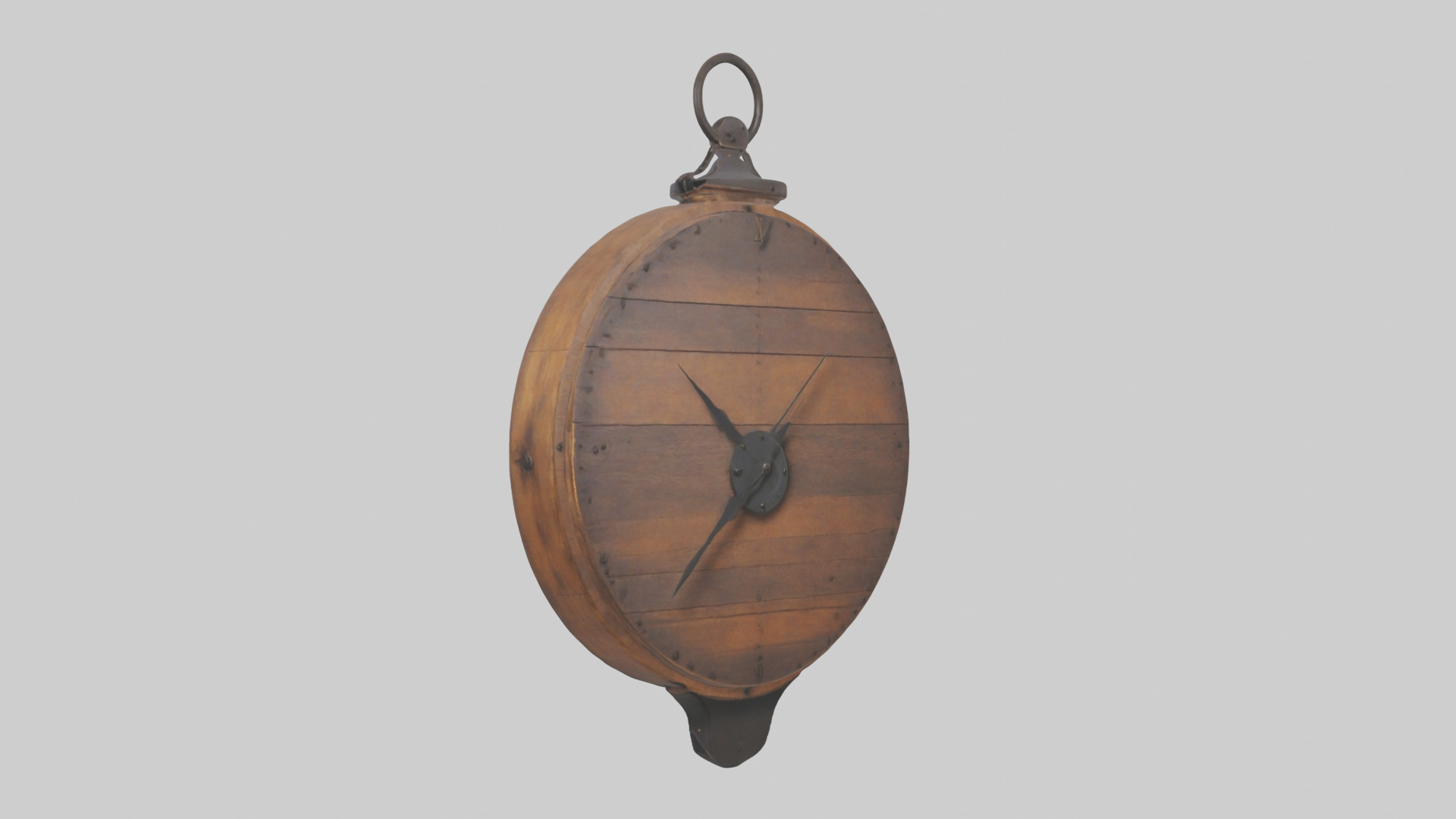 Rustic clock model 3D model_1