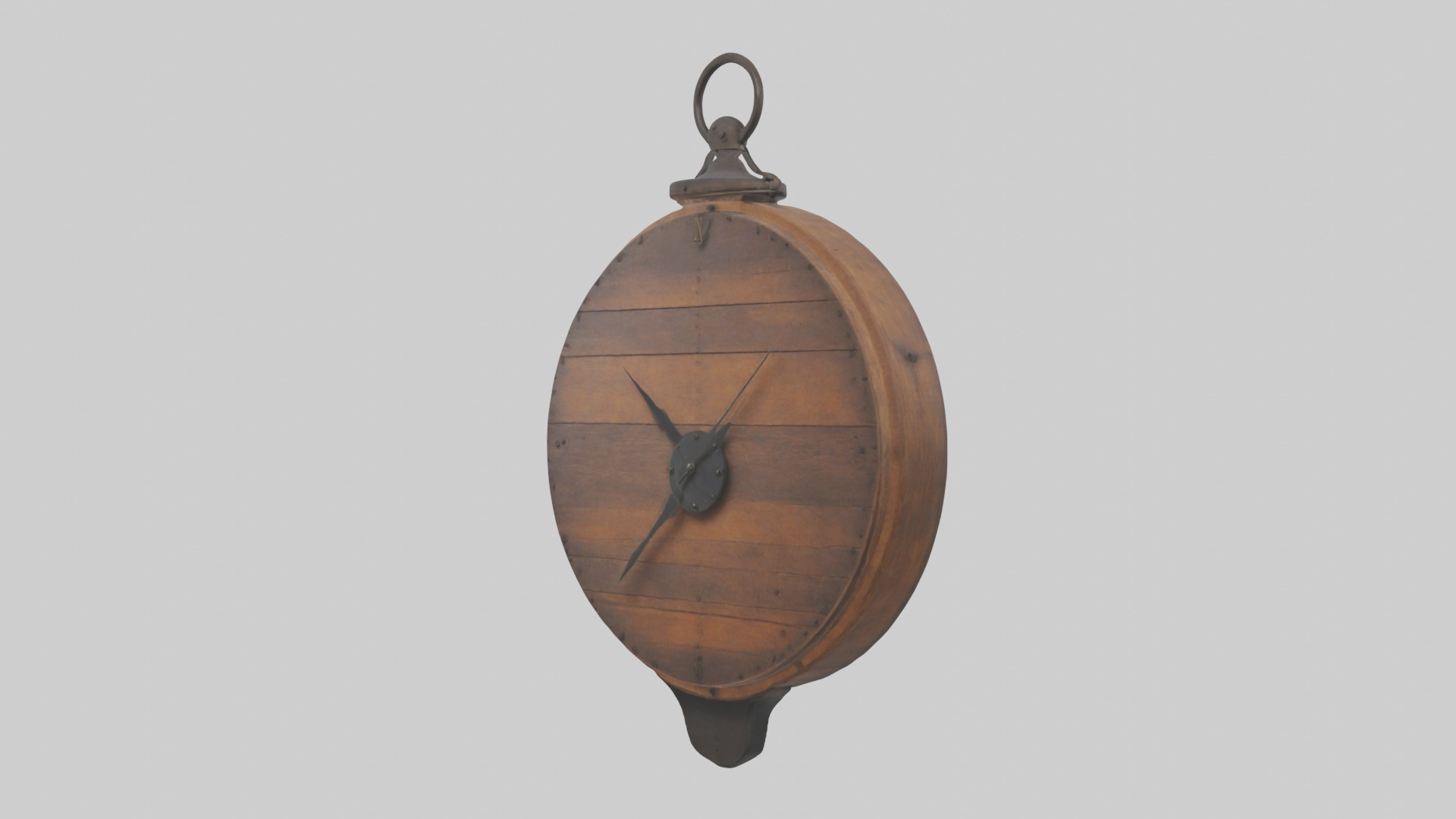 Rustic clock model 3D model_2