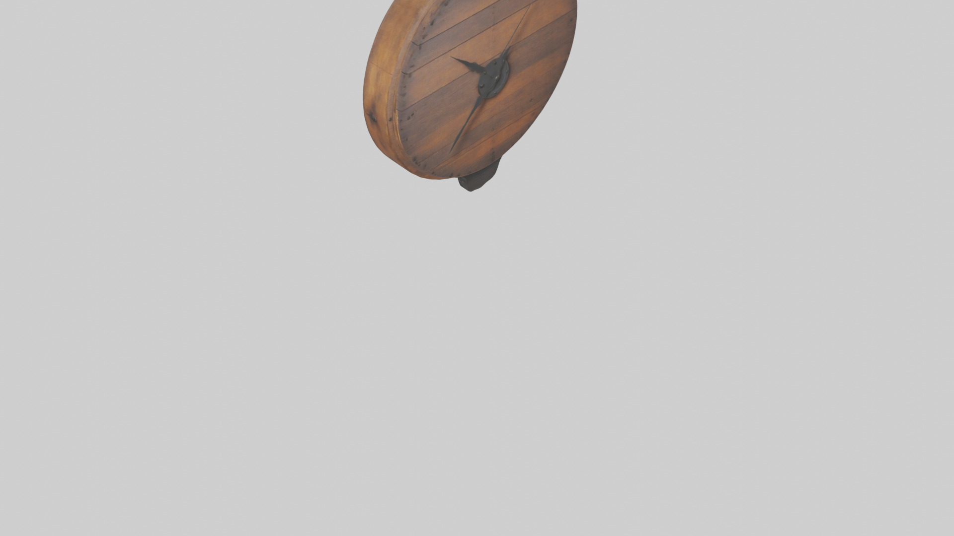Rustic clock model 3D model_3