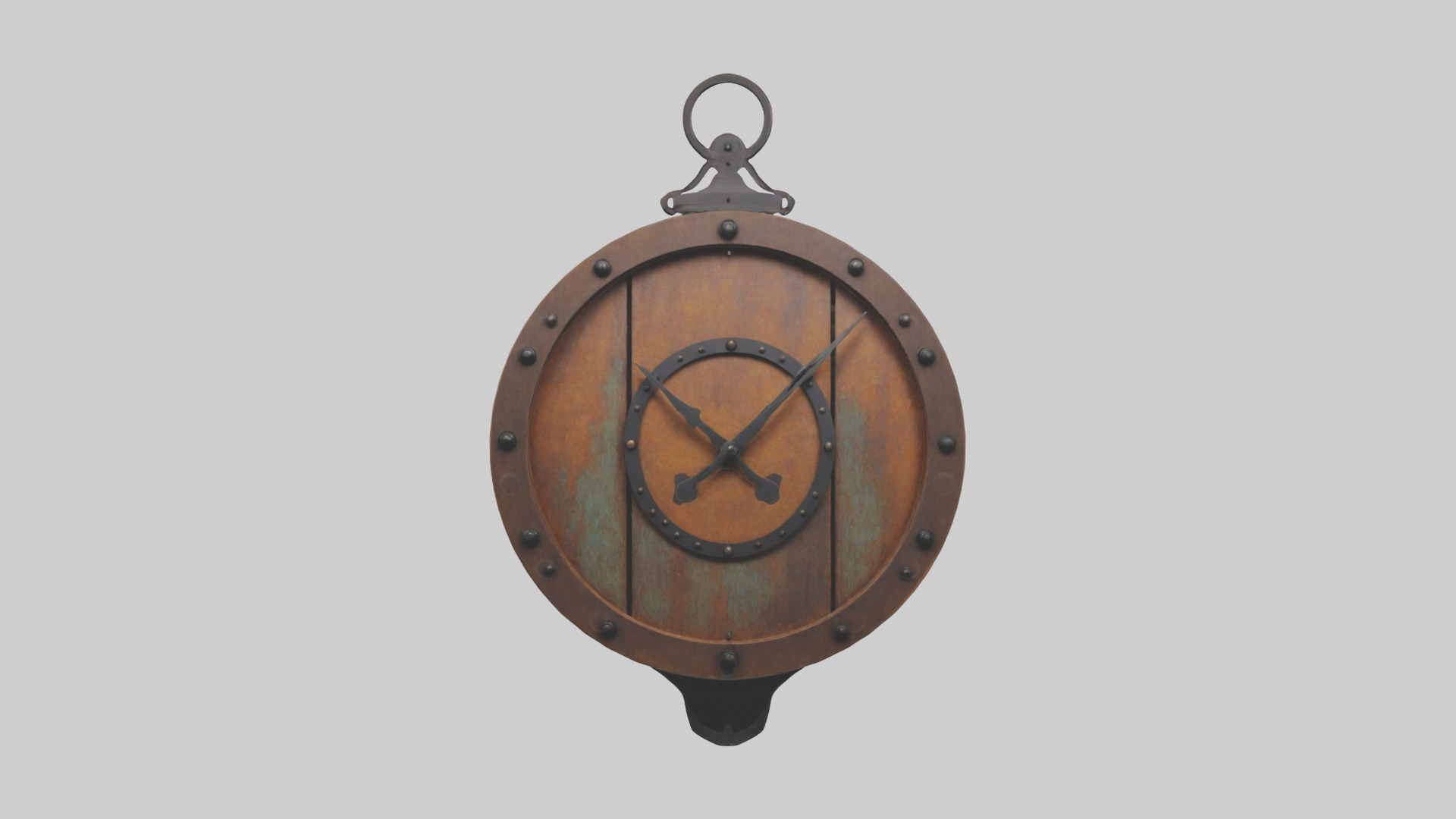 Rustic clock model 3D model_9
