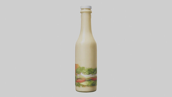 Salad Dressing Bottle model 3D model 2