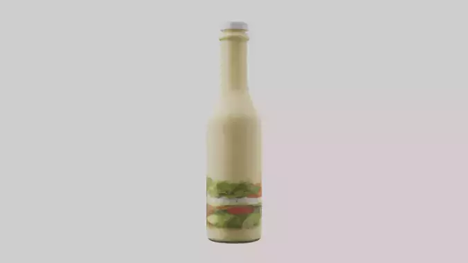 Salad Dressing Bottle model 3D model