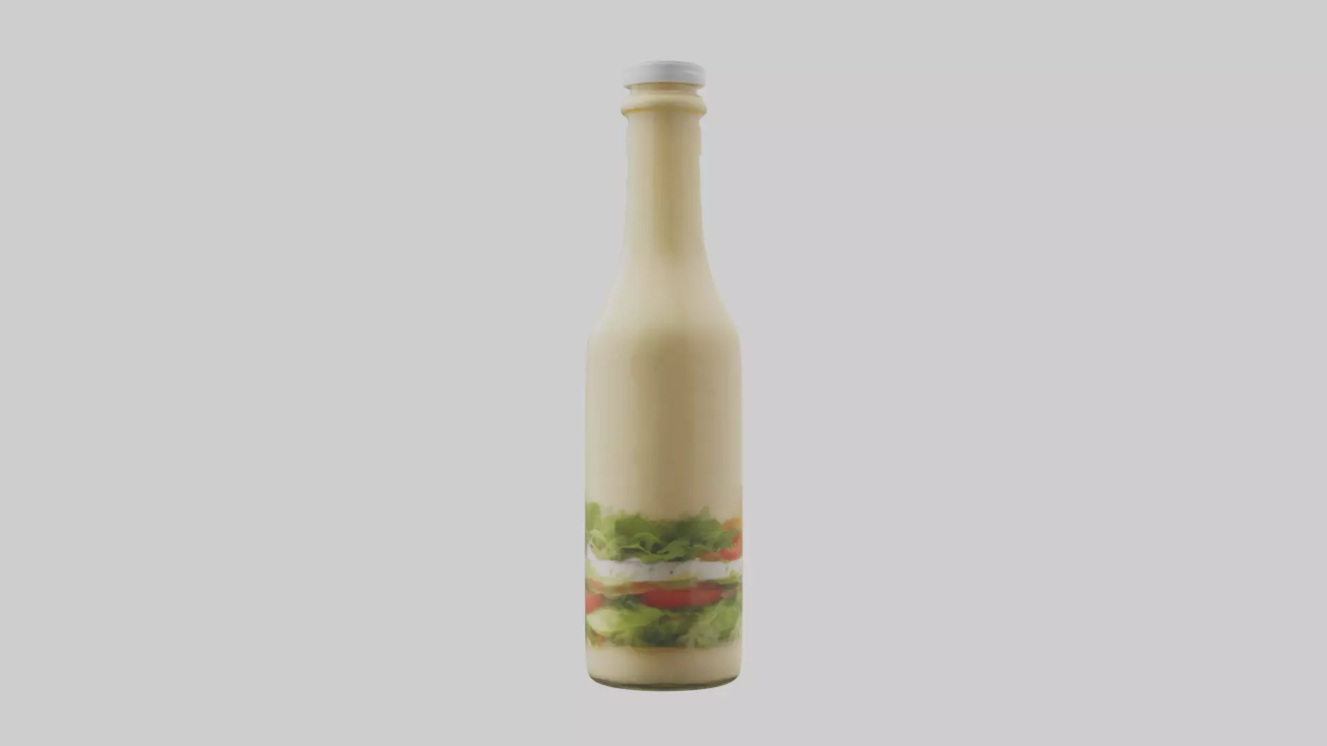 Salad Dressing Bottle model 3D model_0