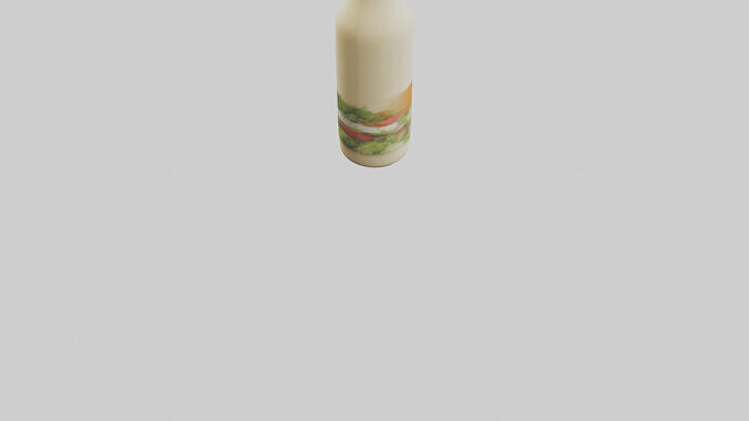 Salad Dressing Bottle model 3D model 5