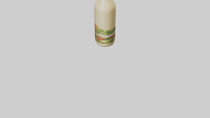 Salad Dressing Bottle model 3D model 4