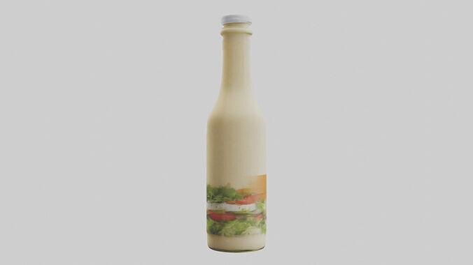 Salad Dressing Bottle model 3D model 3