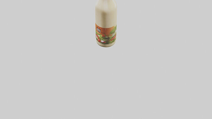 Salad Dressing Bottle model 3D model 6