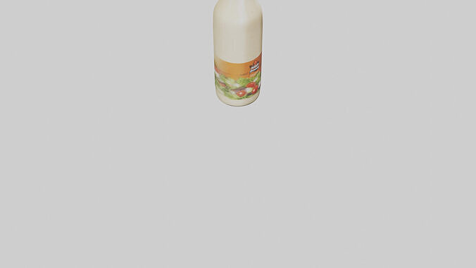 Salad Dressing Bottle model 3D model 7