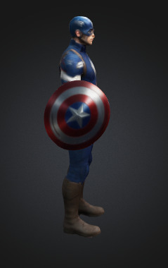 Captain America Animation or Action Figure 3D model_2
