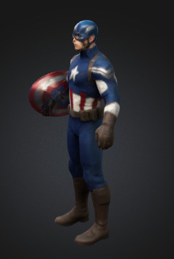 Captain America Animation or Action Figure 3D model_3