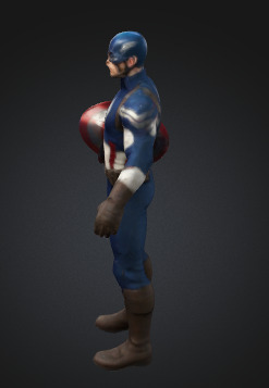 Captain America Animation or Action Figure 3D model_4