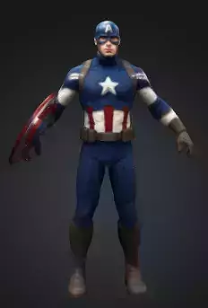 Captain America Animation or Action Figure 3D model