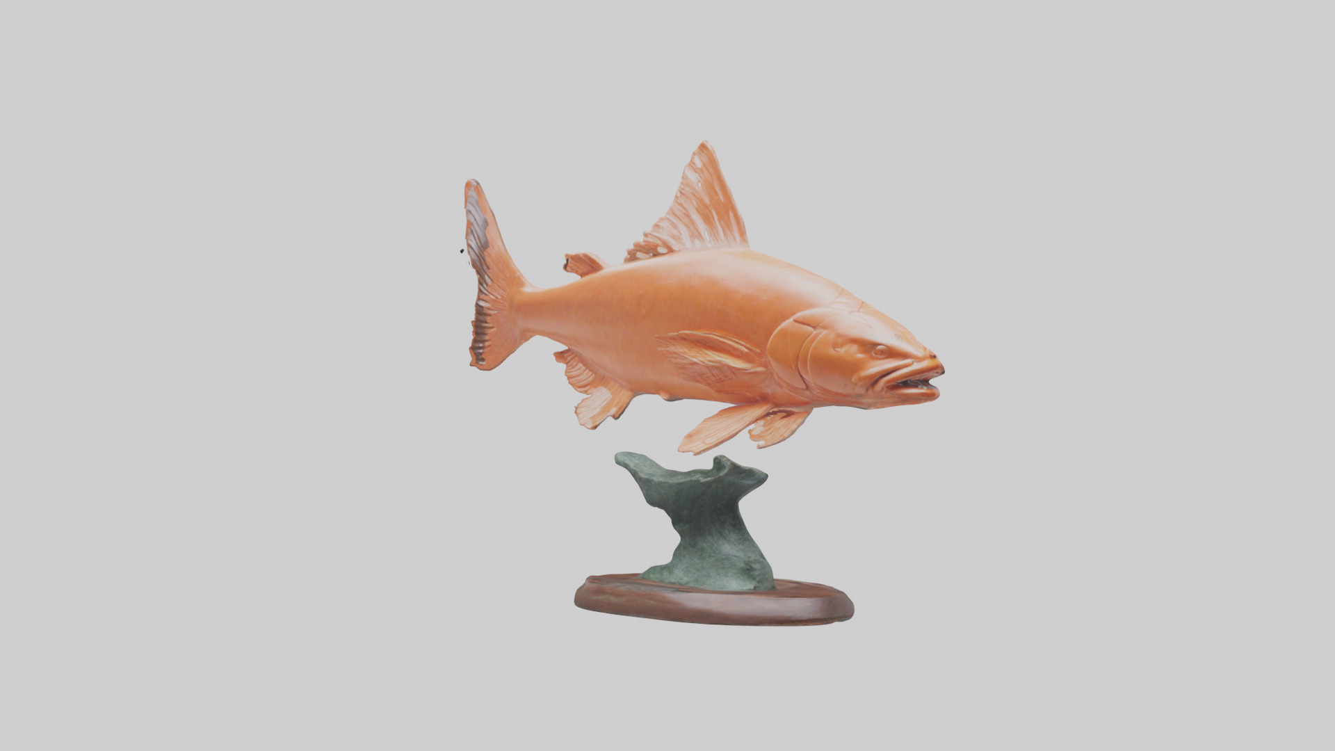 Salmon statue model 3D model_2