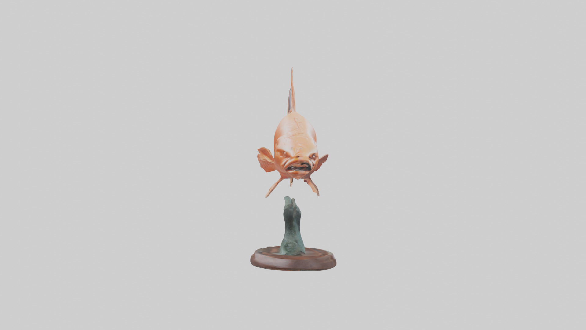 Salmon statue model 3D model_13