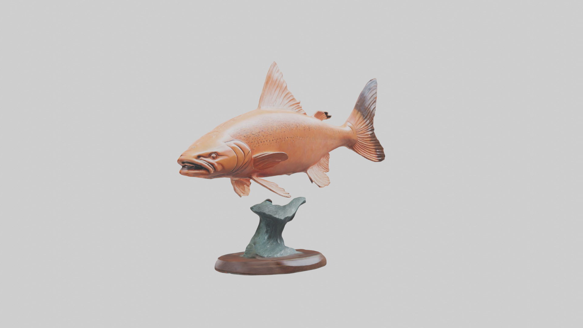 Salmon statue model 3D model_7