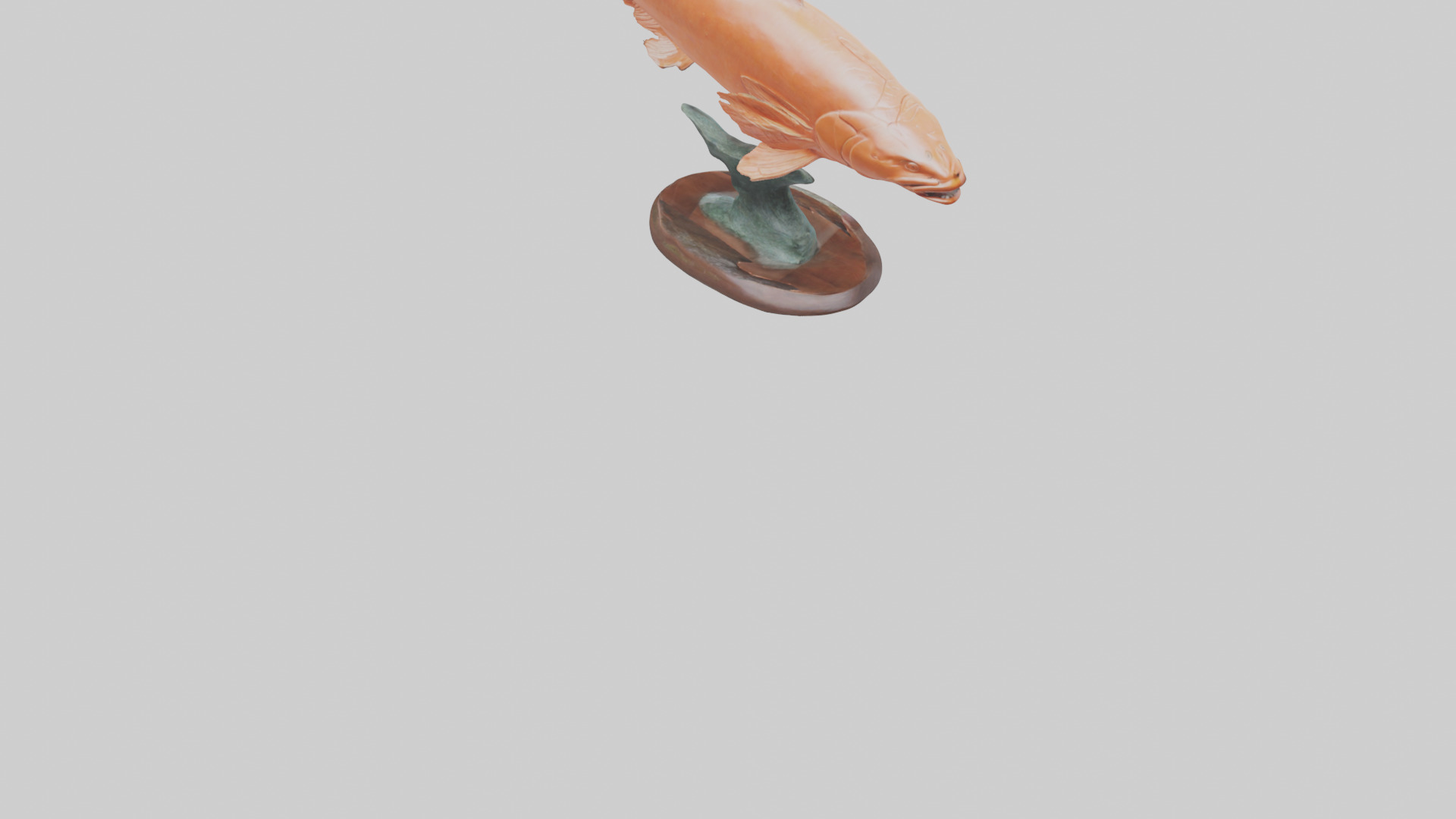 Salmon statue model 3D model_4