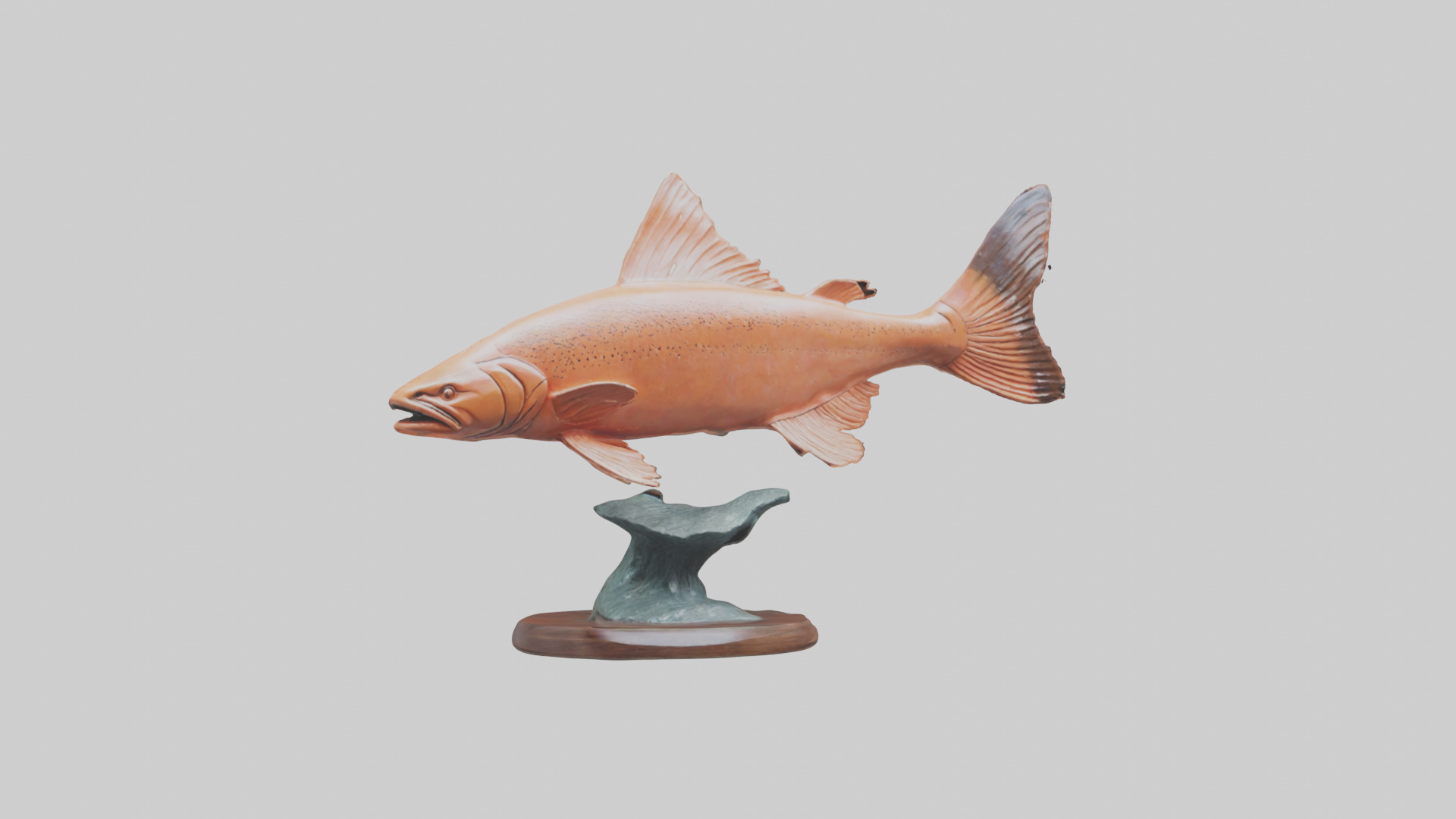 Salmon statue model 3D model_9