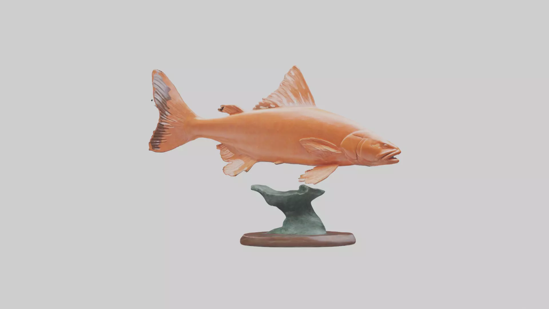 Salmon statue model 3D model_0