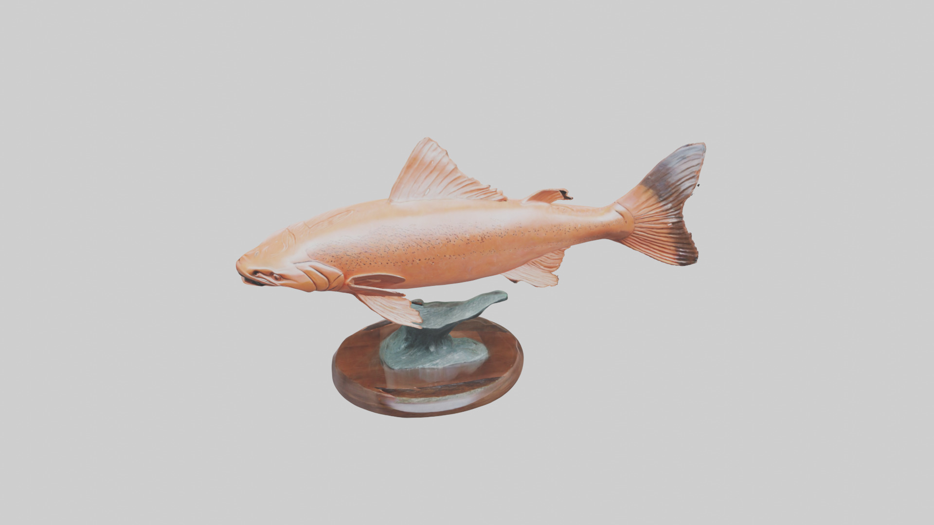 Salmon statue model 3D model_16