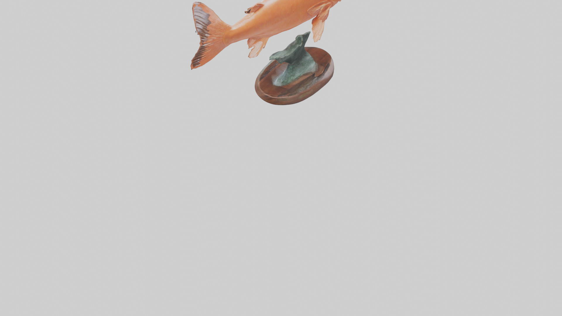 Salmon statue model 3D model_3