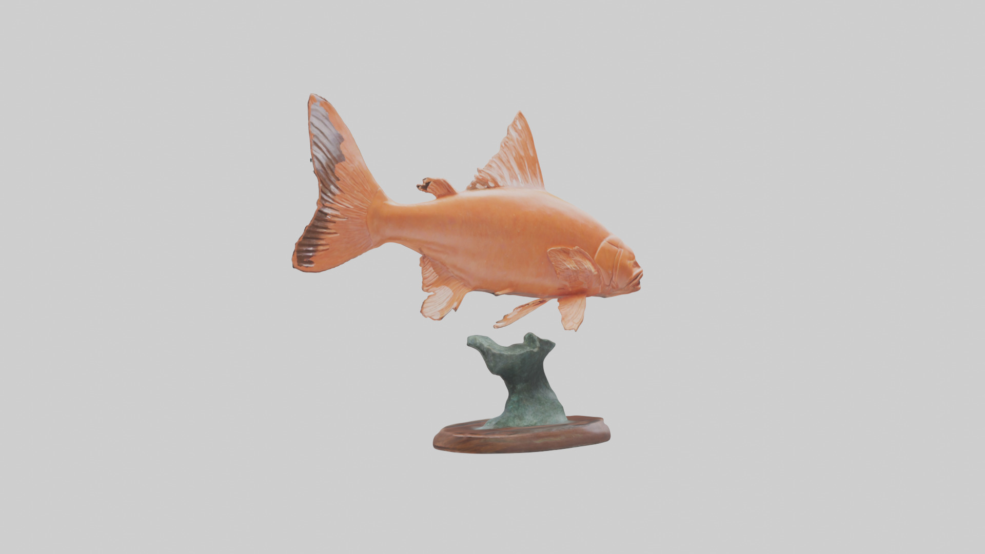 Salmon statue model 3D model_1