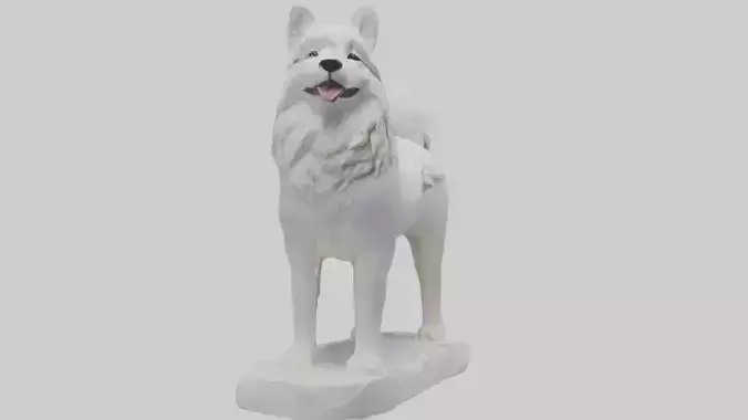 Samoyed statue model 3D model