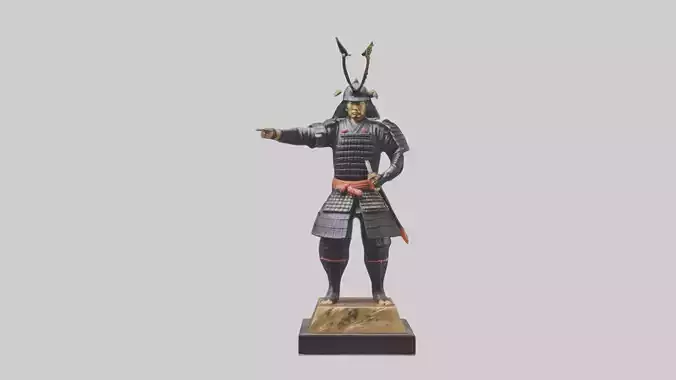 Samurai warrior statue model