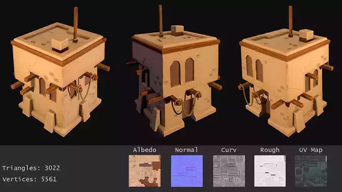 Cartoon Desert House