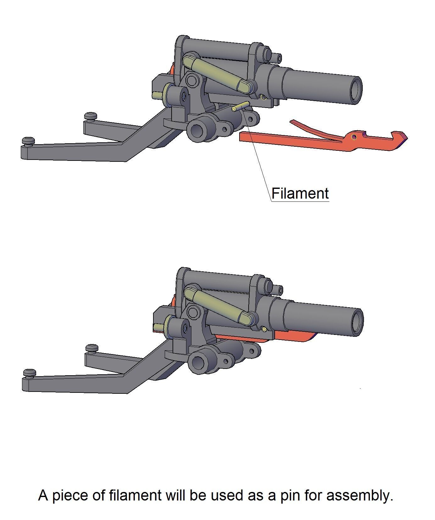 M114 HOWITZER MINIATURE 3D print model_6