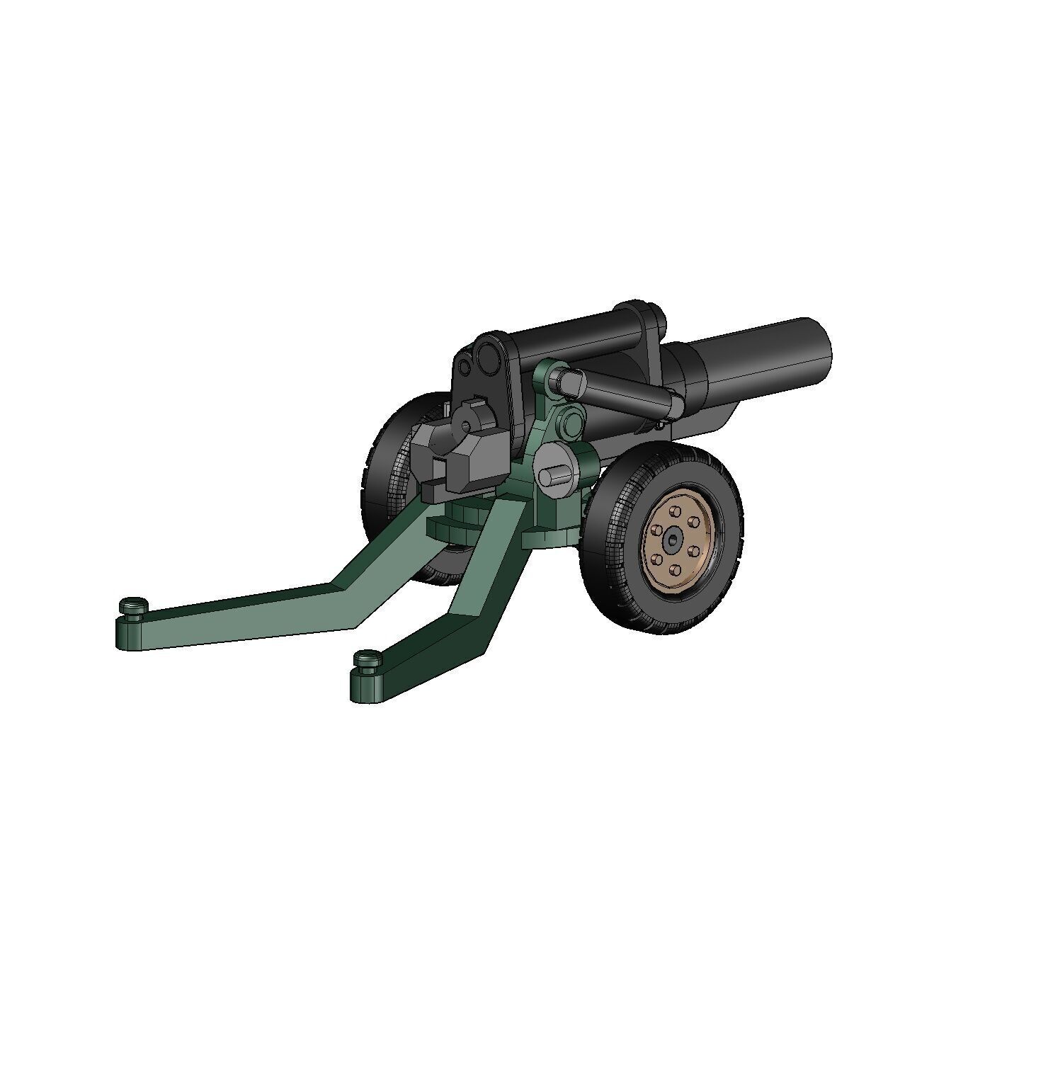 M114 HOWITZER MINIATURE 3D print model_2