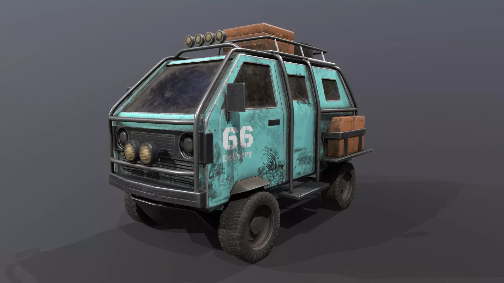 Stylish next generation van Low-poly 3D model