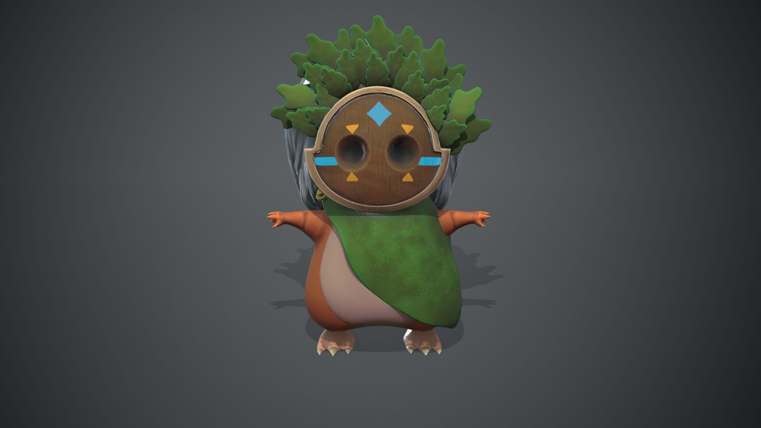 Cartoon Pok mon Low-poly 3D model_1