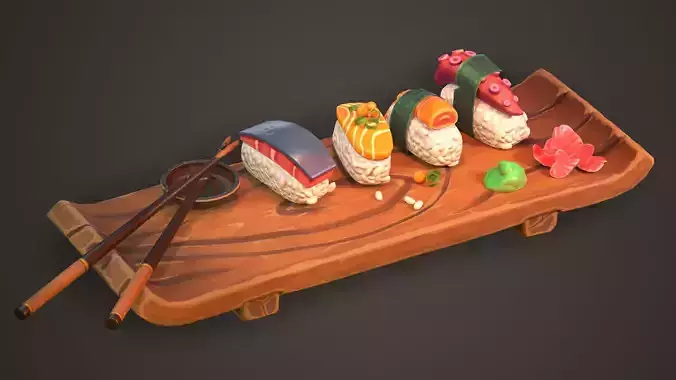 Cartoon sushi