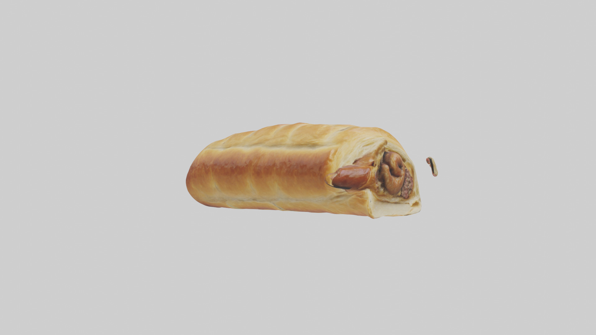 Sausage roll model 3D model_7