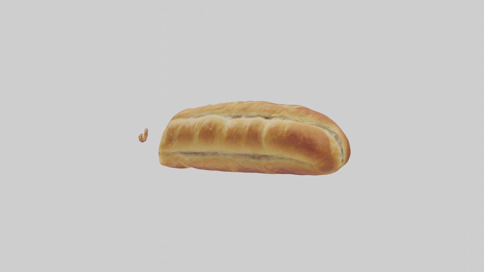 Sausage roll model 3D model_1