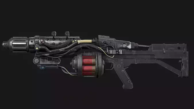 Science fiction rifle spray