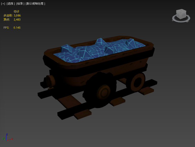 Stylish mining truck Low-poly 3D model_1